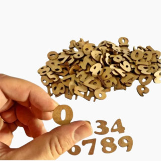 🔠 Kit 50 Números em MDF 3mm | 5 Jogos de 0 a 9 | Altura 2cm