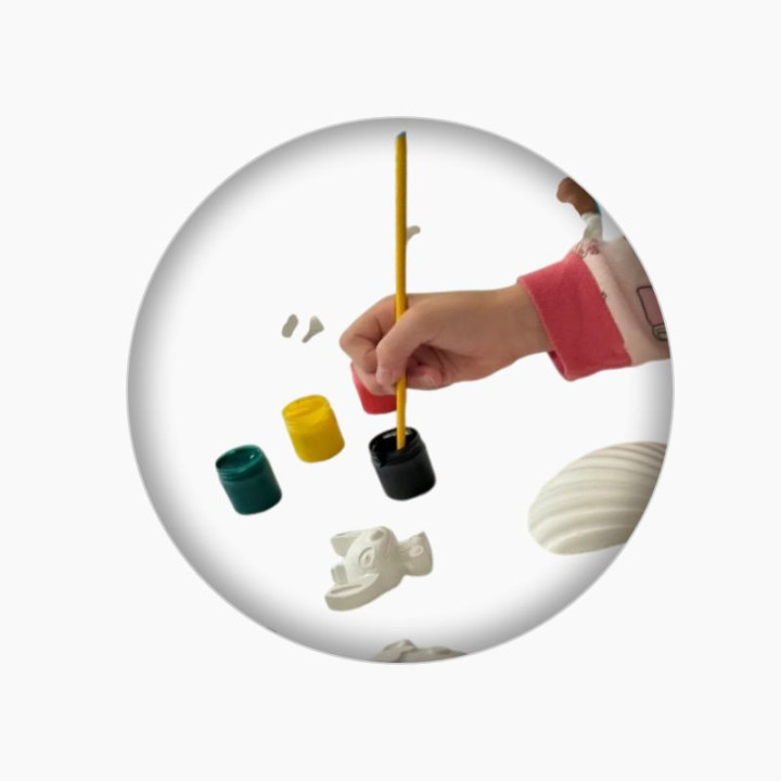 Kit 20 Peças de Gesso | Pintura Infantil Com Tinta e Pincel