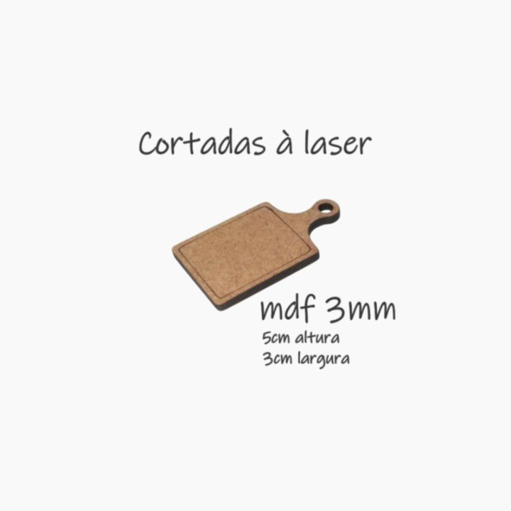 Mini Tábua de Carne MDF 3mm – Lembrancinha Artesanato e Imã