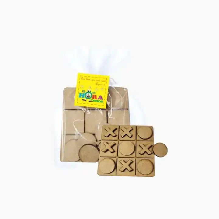 Sacolinha com Jogo da Velha em MDF – Lembrancinha Educativa Festa