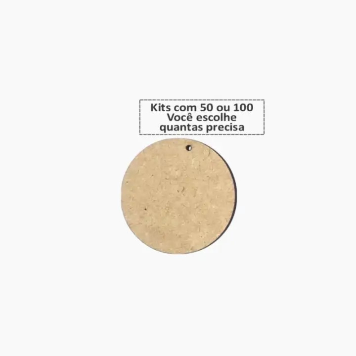 Bolachas de MDF 3mm c/ Furo – Artesanato, Chaveiros e Lembrancinhas