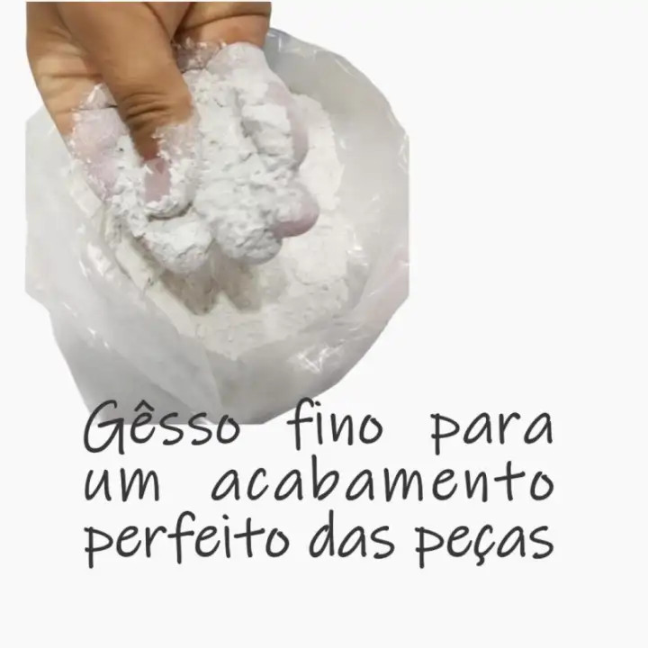Gesso Rápido Premium 3kg para Artesanato, Lembrancinhas e Vasinhos