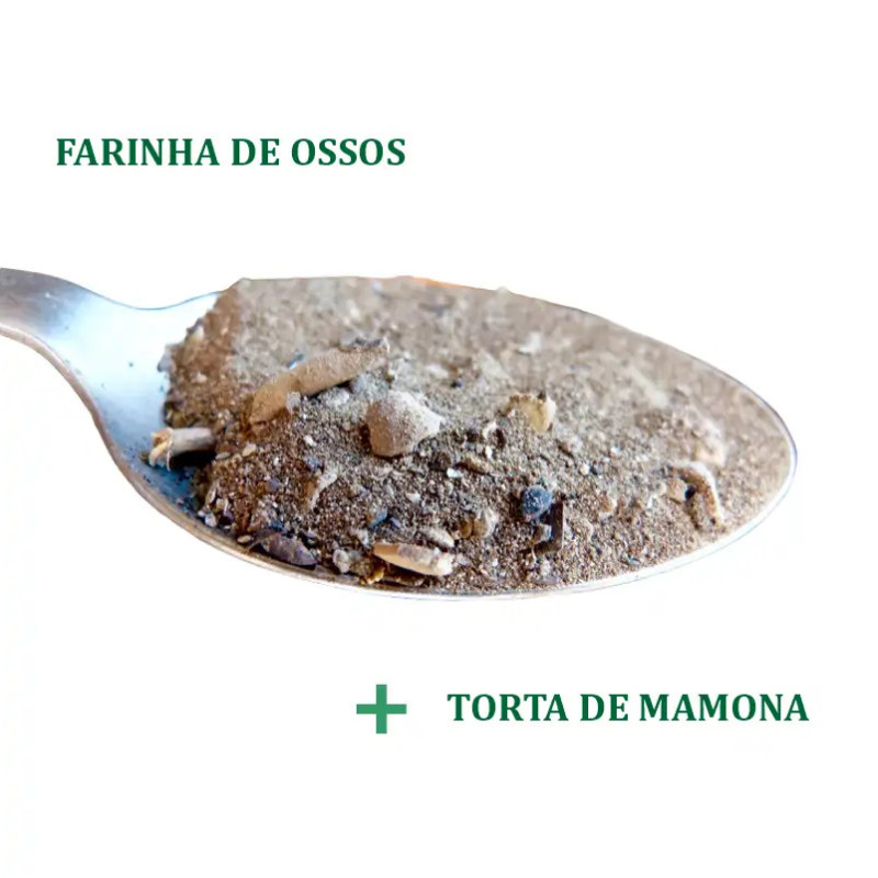 Kit Super Fertilizantes Torta de Mamona e Fariha de Ossos