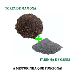 Kit Super Fertilizantes Torta de Mamona e Fariha de Ossos